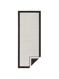 In- und Outdoor-Wendeläufer Panama, 100% Polypropylen, Schwarz, Beige, B 80 x L 250 cm