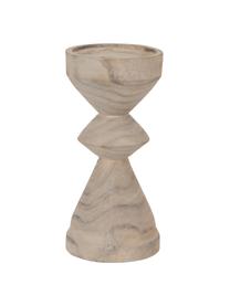 Kerzenhalter Aria aus Paulowniaholz, Paulowniaholz, Helles Holz, Ø 14 x H 30 cm