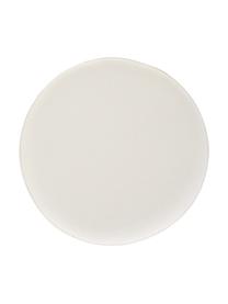 Poef Daisy in crèmewit, Bekleding: 100% polyester, Frame: multiplex, Geweven stof wit, Ø 38 x H 45 cm