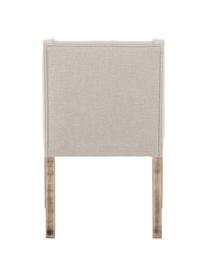Gestoffeerde stoel Savannah, Bekleding: polyester, Poten: gelakt massief beukenhout, Geweven stof beige. Poten beukenhoutkleurig, B 60 x D 60 cm