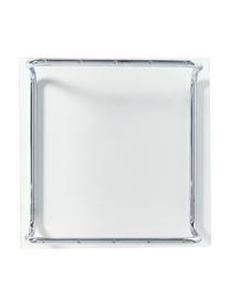 Mesa de centro Antigua, tablero de vidrio, Tablero: vidrio endurecido, Estructura: metal recubierto, Transparente, cromo, An 100 x F 100 cm