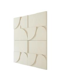 Lot de sculptures murales Massimo, 4 élém., MDF (panneau en fibres de bois à densité moyenne), Beige, larg. 80 x haut. 80 cm