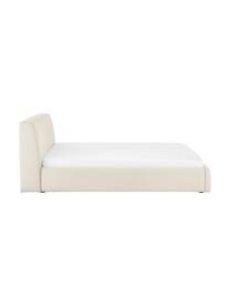 Łóżko tapicerowane z miejscem do przechowywania Cloud, Tapicerka: 100% poliester (tkanina s, Korpus: lite drewno sosnowe z cer, Ciemnobeżowa tkanina, S 160 x D 200 cm
