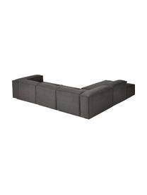 Narożna sofa modułowa XL Lennon, Tapicerka: 100% poliester Dzięki tka, Stelaż: lite drewno, sklejka, Nogi: tworzywo sztuczne, Antracytowa tkanina, S 329 x W 68 cm, lewostronna