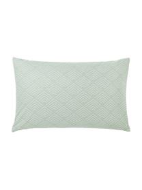 Federa in cotone con motivo grafico Milano, Verde salvia, Larg. 50 x Lung. 80 cm