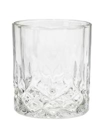 Bicchiere con rilievo in cristallo George 4 pz, Vetro, Trasparente, Ø 8 x Alt. 10 cm, 310 ml