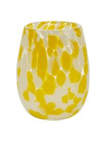 Szklanka Dots, 6 szt., Szkło, Żółty, biały, Ø 10 x W 21 cm, 400 ml