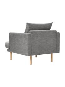 Sofa-Sessel Adrian, Bezug: 47 % Viskose, 23 % Baumwo, Gestell: Sperrholz, Füße: Eichenholz, geölt, Webstoff Dunkelgrau, B 90 x H 79 cm