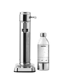 Waterbubbelset Carbonator 3 in zilverkleur, Fles: kunststof, BPA-vrij, Glanzend zilverkleurig, Set met verschillende formaten