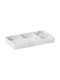 Schmuck-Organizer Karla in Marmor-Optik, Polyresin, Weiß, marmoriert, B 31 x H 4 cm
