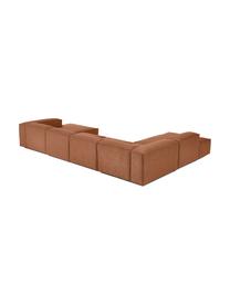 Sofa modułowa Lennon, Tapicerka: 100% poliester Dzięki tka, Stelaż: lite drewno, sklejka, Nogi: tworzywo sztuczne, Nugatowa tkanina, S 418 x W 68 cm, lewostronna