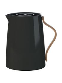 Teezubereiter Emma glänzend, 1 L, Korpus: Edelstahl, Beschichtung: Emaille, Griff: Buchenholz, Schwarz, glänzend, 1 L