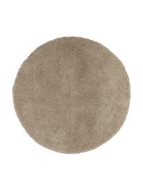 Flauschiger runder Hochflor-Teppich Leighton, Flor: Mikrofaser (100% Polyeste, Braun, Ø 250 cm Größe XL)