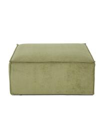 Poggiapiedi da divano in velluto a coste Lennon, Rivestimento: velluto a coste (92% poli, Struttura: legno di pino massiccio, , Piedini: plastica I piedini si tro, Velluto a coste verde, Larg. 88 x Alt. 43 cm