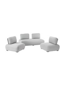 Salotto da giardino componibile Olala,3 pz, Rivestimento: 100% poliestere Con 20.00, Struttura: metallo rivestito, Tessuto, grigio chiaro, Larg. 103 x Alt. 78 cm