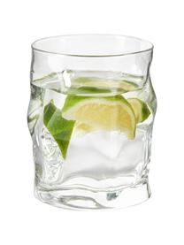 Bicchiere acqua dalla forma organica Sorgente 6 pz, Vetro, Trasparente, Ø 9 x Alt. 11 cm, 420 ml