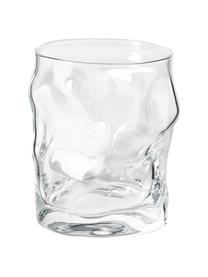 Bicchiere acqua dalla forma organica Sorgente 6 pz, Vetro, Trasparente, Ø 9 x Alt. 11 cm, 420 ml