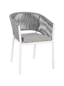 Stohovatelná zahradní židle Florencia, Šedá, bílá, Š 60 cm, V 80 cm