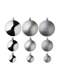Set palline di Natalie 46, Plastica infrangibile, Argento, Set in varie misure
