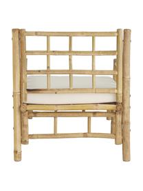 Sillón de bambú Mandisa, Estructura: bambú sin tratar, Bambú, blanco crema, An 70 x F 70 cm