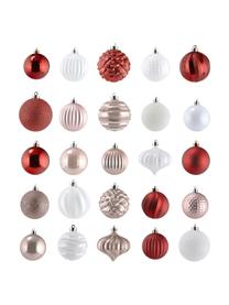 Set palline di Natale infrangibili Nip Ø 7 cm, 60 pz, Rosa, rosso, bianco, argentato, Ø 7 x Alt. 7 cm