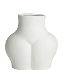 Design-Vase Avaji in Weiß, Keramik, Weiß, B 22 x H 23 cm