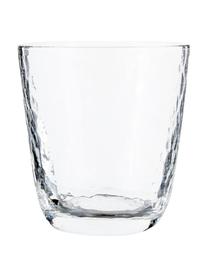 Szklanka ze szkła dmuchanego  Hammered, 4 szt., Szkło dmuchane, Transparentny, Ø 9 x W 10 cm, 250 ml