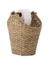 Handgefertigter Aufbewahrungskorb Timmi aus Naturfaser, Korb: Bankuan-Grass, Stange: Holz, Braun, B 33 x H 41 cm