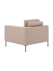Fotel z metalowymi nogami Cucita, Tapicerka: tkanina (100% poliester) , Stelaż: lite drewno sosnowe z cer, Nogi: metal lakierowany, Taupe tkanina, S 98 x G 94 cm