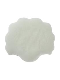 Lněný polštář ve tvaru mušle Shell, Šalvějově zelená, Š 34 cm, D 38 cm
