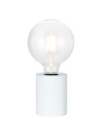 Petite lampe à poser ampoule nue Tub, Blanc, Ø 8 x haut. 10 cm