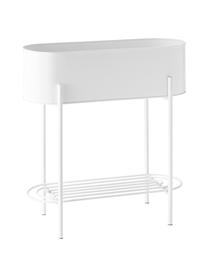 Duża osłonka na doniczkę ze stelażem z metalu Azalea, Metal powlekany, Biały, S 60 x W 68 cm