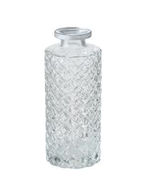 Kleines Vasen-Set Adore aus Glas, 3-tlg., Glas, Transparent mit Silberrand, Ø 5 x H 13 cm