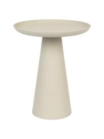 Okrągły stolik pomocniczy z metalu Ringar, Aluminium malowane proszkowo, Beżowy, matowy, Ø 35 x W 42 cm