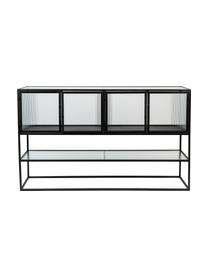 Enfilade métal Boli, Noir, translucide, larg. 150 x haut. 90 cm