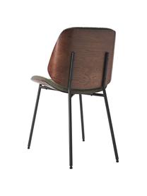 Krzesło tapicerowane bouclé Tamara, 2 szt., Tapicerka: bouclé (100% poliester) D, Nogi: metal malowany proszkowo, Zielony bouclé, S 47 x G 60 cm