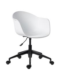 Schreibtischstuhl Claire, Sitzfläche: 65 % Polypropylen, 35 % G, Beine: Metall, pulverbeschichtet, Rollen: Kunststoff, Weiß, B 66 x T 60 cm