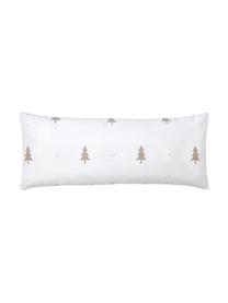 Funda de almohada de franela invernal X-mas Tree, Blanco, blanco crema, An 40 x L 80 cm