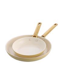 Kochtopf-Set Padova mit Antihaftbeschichtung, 10-tlg., Griffe: Edelstahl, beschichtet mi, Deckel: Glas, Gelb, Goldfarben, Set mit verschiedenen Größen