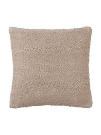Housse de coussin en soie Rowan, Taupe, larg. 45 x long. 45 cm