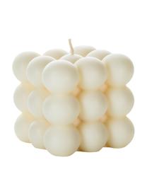 Kerze Bubble, Wachs, Cremeweiß, B 6 x H 6 cm