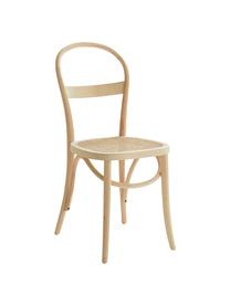 Houten stoelen Rippats, 2 stuks, Berkenhout, rotan, Berkenhoutkleurig, rotankleurig, B 39 x D 53 cm