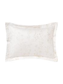 Funda de almohada de jacquard con estampado floral Hurley, Tonos beige, An 45 x L 110 cm