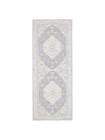 Ręcznie tkany chodnik  szenilowy Neapel, Szaroniebieski, kremowobiały, taupe, S 80 x D 300 cm