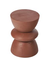 Stolik pomocniczy z drewna mangowego od Jessiki Mercedes Kirschner Benno, Lite drewno mangowe lakierowane, Drewno mangowe, czerwonobrązowy lakierowany, Ø 35 x W 50 cm