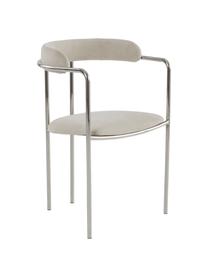 Chaise rembourrée Maryland, Tissu beige, larg. 54 x prof. 49 cm