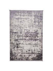 Schimmernder Niederflor-Teppich Cordoba mit Fransen, Flor: 70% Acryl, 30% Viskose, Grautöne, B 80 x L 150 cm (Größe XS)