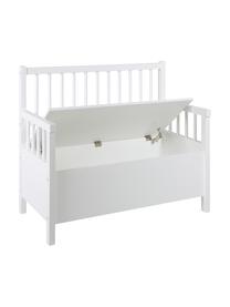 Sitzbank Emma mit Stauraum, Bezug: Polyester, Gestell: Mitteldichte Holzfaserpla, Weiß, Beige, B 90 x H 85 cm
