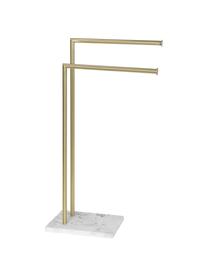 Porte-serviettes Albany, Couleur laitonnée, blanc, marbré, larg. 25 x haut. 83 cm