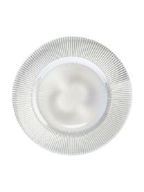 Assiettes plates en verre Luce, 6 pièces, Verre, Transparent, Ø 28 x haut. 2 cm